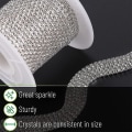 Miniatyrbilde 3 av 5: 10 meter 2mm krystall rhinestone nærkjede