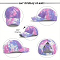Miniatyrbillede 3 af 4: Regnbue Tie Dye Ponytail Baseball Cap - Justerbar, Åndbar, Solbeskyttelse til Sport og Udendørsaktiviteter