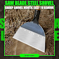 Miniatyrbilde 5 av 5: Hagespade Multifunksjonell Utendørs Hage Rengjøringsspade Stål Flat Spade Isspade Ugress Planting Gård Ugress Verktøy