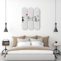 Miniatyrbillede 3 af 5: 2 stk. Skateboard Opbevaring Med Flydende Effekt Holdbar Skateboard Vægmontering Skateboard Display Hanger Skateboard