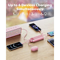 Miniatyrbild 3 av 5: Powerbank med inbyggda kablar X 4, 10000mah USB C-batteripaket 6 utgångar 3 ingångar med LED-display Typ C Powerbank Bärbar Cha