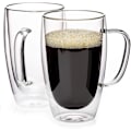 Pikkukuva 1 / 4: 16oz Eristetyt Kahvimukit, Lasiteemukit, Kaksoisseinäiset Lasikahvimukit, Teekupit, Latte