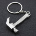 Miniatyrbillede 3 af 5: Mini værktøj i zinklegering, kreativt simuleret sømhammer nøglering