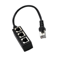 Pikkukuva 4 / 5: RJ45 Ethernet-jakaja Vaka Kulumiskestävä PVC 1-3 Tie Lan Ethernet-kaapeliliitin Tietokoneille