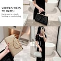 Miniatyrbillede 4 af 5: Håndtasker Skuldertasker Dame glitter clutch tasker Skinnende aften tasker Sequin tasker Velegnet til bryllupper, fester, dates, danse