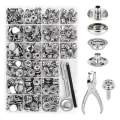 Miniatyrbillede 1 af 5: Canvas Snap Kit, Marine Grade Rustfrit Stål Snaps, Skrue Snaps, Bådsdæks Snaps, Tæppe Snap Kit Med Indstillingsværktøj 314pc