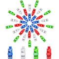 Miniatyrbilde 1 av 5: 40 stk LED Fingerlys Fingerlommelykter 4 Farger Lyse Fingerlampe Fingerklipslys Leke for Parygaver, Festgaver, Live, Raves, Konsert Sho