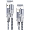 Pikkukuva 1 / 5: USB-C-kaapeli 3A nopea latausjohto, 2-pakkauksessa 1m 2m USB-A - USB-C latauskaapeli punottu datansiirto Samsung Galaxy S10 S9 S8:lle, ei