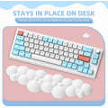 Miniatyrbild 4 av 5: Vit Tkl Handledsstöd för Tangentbord, Ergonomiskt Cloud Handledsstöd för Armbågar för Handleder PU Hög Densitet Minnesskum med Halksäker Bas Enkel
