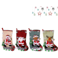 Miniatyrbilde 2 av 5: 4 stk. Tradisjonelle julestrømper, juledekorasjonsstrømper, juleopphengsstrømper, personlige julestrømper, julestrømper