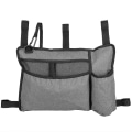 Miniatyrbillede 1 af 4: Vandafvisende Sidetaske til Rollator - Opbevaringstaske til Rollator - Organizerlomme Gray