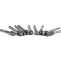 Miniatyrbillede 2 af 4: 10 stk. 1/8\" Wolframcarbid Burr, dobbeltsidigt roterende burr 3mm skaft passer til Dremel roterende værktøjer gravering bits Milli