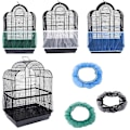 Miniatyrbild 2 av 5: Receptor Seed Guard Nylon Mesh Fågel Papegoja Överdrag Mjuk Lätt Rengöring Nylon Luftig Tyg Mesh Fågelbur Överdrag Seed Catcher Guard
