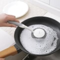 Miniatyrbilde 3 av 4: Stålbørste for oppvask med langt håndtak, skurepad i rustfritt stål, rengjøringsbørste i rustfritt stål for skuring