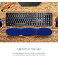 Miniatyrbillede 2 af 5: Ergonomisk Komfortskum Tastatur Håndledsstøtte Med Håndledsstøttepude - 458 X 36 X 85 Mm - Blå (64270)