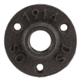 Miniatyrbillede 4 af 5: 1/2 Tommer Sort Støbejern Rørfittings Gulvflans Bsp Gevind