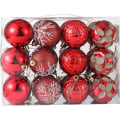 Miniatyrbilde 1 av 5: Julekuler Ornamenter Til Juletreet 24stk 2.36\"/60mm Knusesikker Plast Julepynt