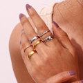 Miniatyrbilde 3 av 5: Ebelle Vanntett Rustfritt Stål Ring 2mm 4mm 6mm Basic Style Stablebare Ringer for Menn Kvinner 6mm Silver 52