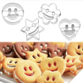 Miniatyrbilde 1 av 5: 4-delt smilende rustfritt stål kakeform kjeksform fondant kakeform baking