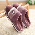 Miniatyrbillede 2 af 5: Vinter Varme Plys Tøfler Mænd Kvinder Hjem Casual Flurry Flad Flip Flops Komfortable Skridsikre Indendørs Soveværelse Sko Stor Størrelse 48 49 Morado 48-49