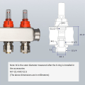 Miniatyrbilde 2 av 5: Rustfritt stålmanifold for å erstatte strømningsmåleren for gulvvarme vannseparator tilbehør