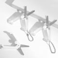 Miniatyrbillede 3 af 5: Foldbare saks sikker bærbar rejsesaks foldbar teleskopskærer lomme mini saks med nøglering til klipning, scrapbog