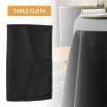 Miniatyrbilde 5 av 5: 2 stk. svart duk, rektangulær 6 fot duk - flekk- og rynkebestandig vaskbar polyester