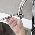 Miniatyrbillede 2 af 5: Haneperlatornøgle og fjernelsesværktøj i kulstofstål Cache-perlatornøgle til 21mm-28mm haneperlator, børstet nikkel, SBA031
