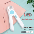 Miniatyrbilde 3 av 5: Negleklipper med LED-lys for hunder og katter, negleklipper for katter og hunder, med neglefil og sprutsikkert deksel, for mellomstore og små kjæledyr