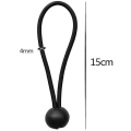 Miniatyrbillede 2 af 5: Ball Elastisk Snøre, Sort Elastisk Snøre Rem Til Presenninger, Telte, Camping, 20 Styk--
