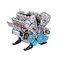 Miniatyrbillede 2 af 2: Kryc Mini Inline Fire-Cylinder Motor Model Kit Voksen Resin Ornament Legetøj () Fire-Cylinder
