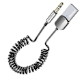 Miniatyrbillede 1 af 5: Bluetooth-adapter lydkabel til biler Usb Bluetooth 3,5 mm jacks modtager sender musik højttalere dongle håndfri