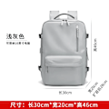 Miniatyrbillede 2 af 7: 35L Laptop Rejsetaske USB Opladning Multifunktionel Skole Taske Vandtæt Bagage Skuldertasker med Sko Lomme Expandablelight gray