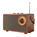 Pikkukuva 1 / 5: Retro FM-radio, kannettava puinen Bluetooth-radio, bassokaiutin, handsfree-MP3-soitin, tukee USB/TF-korttia/aux-toistoa