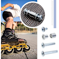 Miniatyrbillede 2 af 5: 46 stk. Inline Skate Reservedele Aksel Rulleskøjter Reservedele Tilbehør Aluminiumlegering Skatehjul Sæt Inkluderer Aksel & Aksler Scr