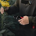 Miniatyrbillede 4 af 5: Beskærningssaks til Havearbejde Professionelle Have-Saks Skarpe Bypass Have-Saks Klippere til Planter, Have, Haveværktøj, Sort og Rød