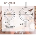 Miniatyrbilde 3 av 5: 6 tommers Empanadas-presse, stor rustfri dumplingsmaskin, 2-i-1 deigkutter / dumplingsform for håndpai, Empanada, Dumpling,
