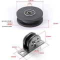 Miniatyrbild 2 av 3: 300 kg fast pulley ljudlös vridbar pulley guide