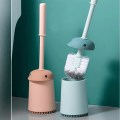 Pikkukuva 3 / 5: WC-harja Luova WC-harja ja pidike，WC-harja pitkällä kahvalla，Paksut harjakset syväpuhdistukseen WC-harja Täydellinen puhdistus (