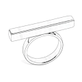Miniatyrbillede 4 af 5: Lange Bar Design Ringe til Mænd Kvinder Personlighed O Stil Unik Interstellar Rock Forskellig Charme Guld Sølv Farve Plata 8