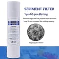Miniatyrbild 2 av 5: 10 st universella vattenfilter PP bomullsfilter sedimentvattenfilter polypropenmaterial, 5 Mi White