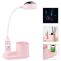 Miniatyrbilde 2 av 5: Skrivebordslampe for barn, nattlampe med pennholder, automatisk fargeskiftende bordlampe, dimbar LED-leselampe