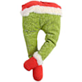 Miniatyrbillede 2 af 5: Juletyv Stål Jule Grinch Burlap Bevægelige Plushlår
