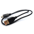 Miniatyrbild 3 av 5: 0,5 m Mini Usb till Usb 24awg 2.0 Hi-speed 2.0 A-hane till Mini-b 5-stiftskabel Ström & Datakabel (1,6ft, Svart Guld Anslutningar)
