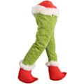 Miniatyrbillede 1 af 5: Juletyv Stål Jule Grinch Burlap Bevægelige Plushlår