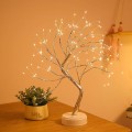 Miniatyrbillede 2 af 5: Kobber LED Trælys - USB-drevet, 108 LED'er, 50 cm høj til festlig hjemmedekor.
