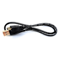 Miniatyrbillede 5 af 5: 0,5 m Mini USB til USB 24AWG 2.0 Hi-speed 2.0 A-han til Mini-B 5-bens kabel Strøm- og datakabel (1,6ft, sorte guldstik)