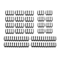 Miniatyrbillede 1 af 5: 24 stk. 6/8/24 Pins Kabelkamme Sæt til 3-3,6 mm PC Strømkabler Sort