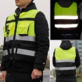 Miniatyrbillede 2 af 5: Reflekterende sikkerhedsvest, høj synlighed lynlås foran vest med lommer