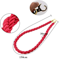 Miniatyrbillede 2 af 5: Guide Rope Barrier Rope Divider Queue Divider Rope For Guidance System Med Guld Krog 1,5m Rød
